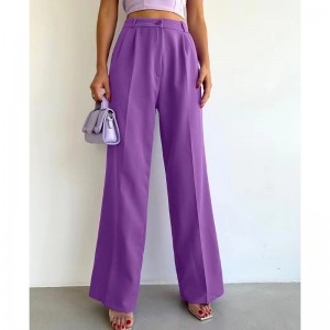 Europe and the United States summer loose thin temperament wide leg pants fashion versatile casual pants