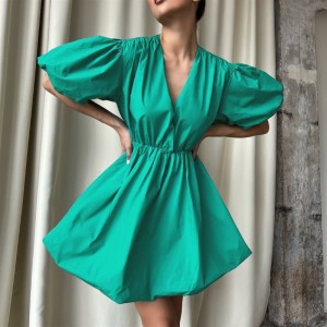 Short Sleeve Dress 2023 Lantern Sleeve Princess Dress